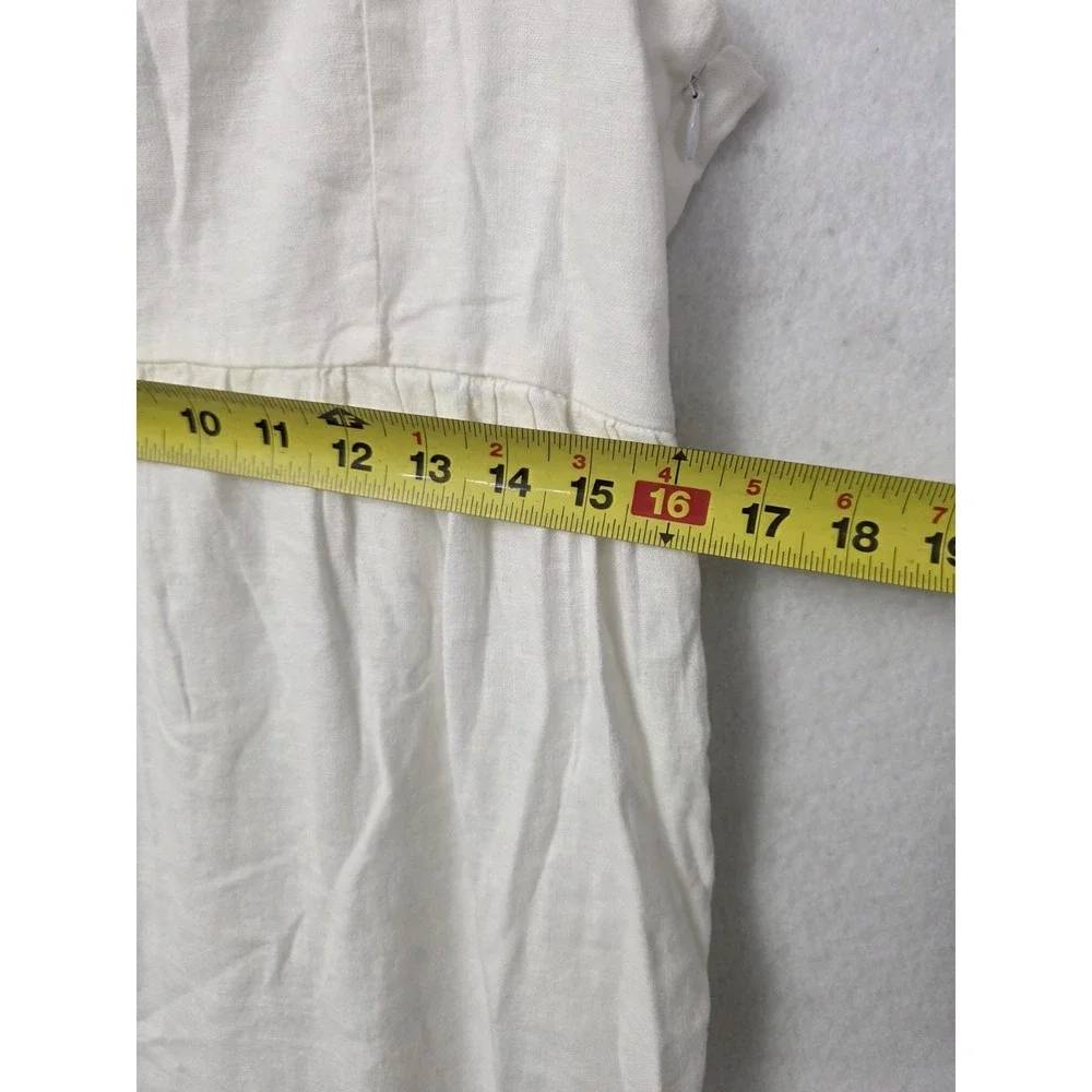 Michael Michael Kors Women White apparel DRESS in size L‎ 55% Linen